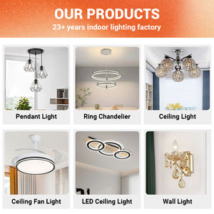 Ganva decorazione contemporanea per interni soggiorno sfera di vetro E27 40W lampadario lampada a sospensione a Led - Product Image 4