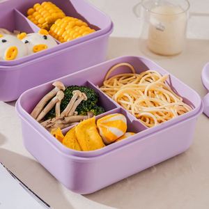 Students Office Workers Double Lattice <b>Compartment</b> Tableware Included for Outdoor Kitchen Microwave Safe Portable <b>Lunch</b> <b>Box</b> - Product Image 3