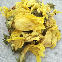 Shu Kui Hua Bunga Hollyhock Kuning Kering, Modern Abelmoschus Banyak Kering untuk Teh Herbal