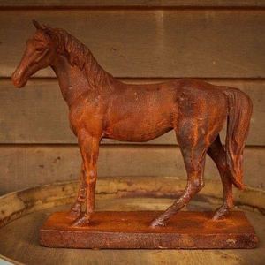 Sculpture en métal Art <span class=keywords><strong>jardin</strong></span> ornements taille réelle Statue de cheval en fonte - Product Image 4