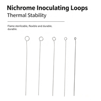 Support d'inoculation en cuivre réutilisable, aiguille à boucle en nicrome, outils d'inoculation en microbiologie