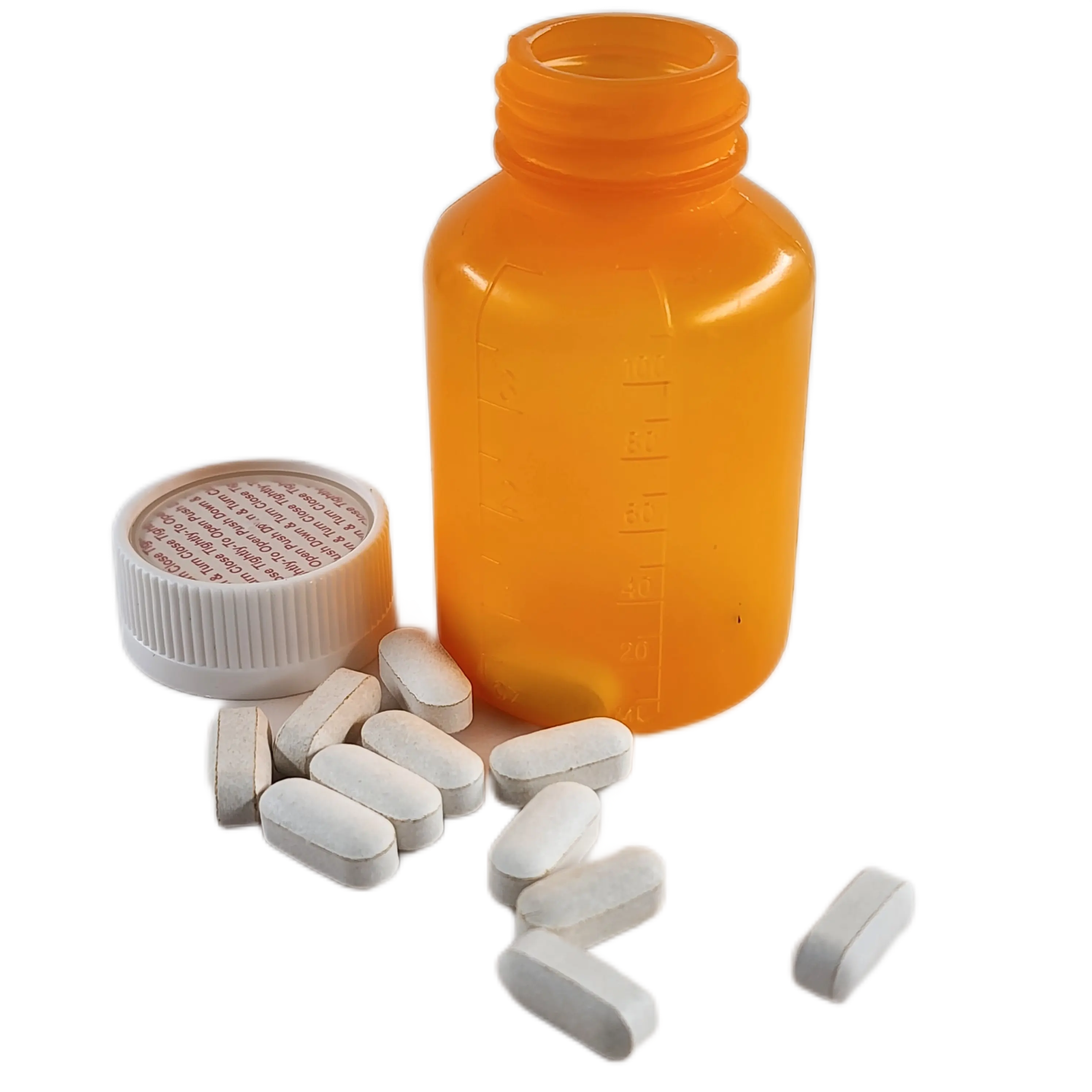 Bottiglia di plastica della compressa della capsula della pillola del commestibile 120cc vuota amichevole di Eco bottiglia di vitamina del supplemento nutrizionale della medicina di plastica
