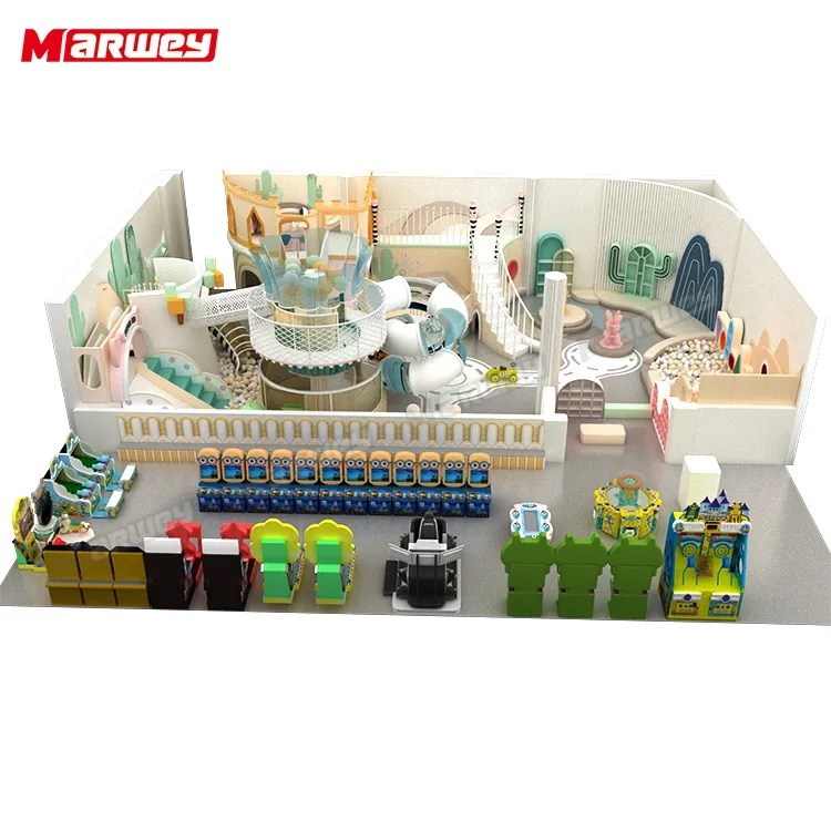 Commercial Children Play Equipment Indoor Interactive Kids Arcade Games Playground For Family Entertainment Center