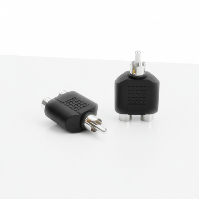 HAODING Copper 2 RCA Y Splitter 1 to 2 Audio Converter Model BX-R104 for Audio & Video