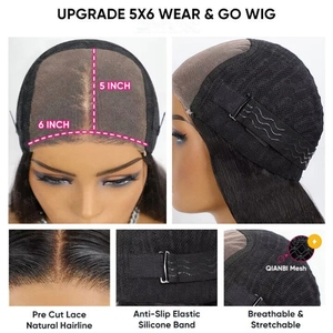 Perruques en <span class=keywords><strong>cheveux</strong></span> humains pré-stylées avec <span class=keywords><strong>frange</strong></span> droite coupée en couches, perruques pour femmes, pré-coupées, dentelle 7x5, <span class=keywords><strong>coupe</strong></span> en couches - Product Image 6