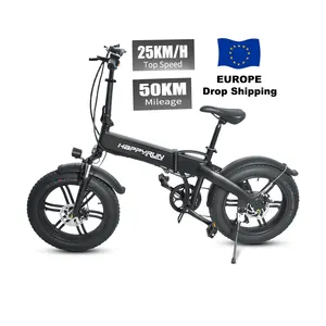 سريع دراجة كهربائية قابلة للطي مصغرة e الدراجة للأطفال و الكبار الكهربائية دراجة مستودع أوروبي 20 بوصة الدهون الإطارات