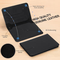 Porte-passeport personnalisé avec logo, minimaliste, en cuir, à deux volets, essentiels de voyage, porte-cartes de crédit, porte-passeport
