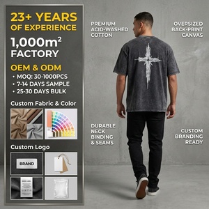 เสื้อยืดคอตตอน 100% หนัก 250 แกรม ทรงบ็อกซี่ โอเวอร์ไซส์ สไตล์วินเทจ สตรีทแวร์  แบบย้อมสีเอซิดวอช  รับผลิตเสื้อยืดเปล่าสำหรับแบรนด์ส่วนตัว - Product Image 5