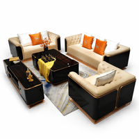 Italienisches U-förmiges Echtleder-Sofa mit Ölwachs-Behandlung, Einzelsitzer, Neues Modell mit Hochelastischem Schaumstoff, Modernes Minimalistisches Wohnzimmer-Sofa