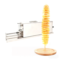 Machine automatique de coupeur de tour de pomme de terre de tornade de vente en gros en spirale d'opération facile électrique