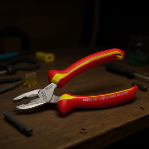 คีมปากแหลม 085 Ex 160 มม. พร้อมด้ามจับหุ้มฉนวนสำหรับงานไฟฟ้า - Product Image 3
