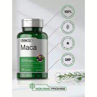 Nouvelle Formule 2025 pour la Prise de Poids : Complément en Capsules de Racine de Maca 500mg avec Poivre Noir pour l'Augmentation des Hanches (100 Capsules)