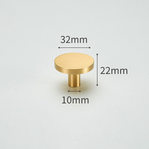 Nieuwe Single Hole Moderne Massief Messing Kast Handvat Knop Kledingkast Schoenenkast Meubellade Deur Messing Handvat - Product Image 5