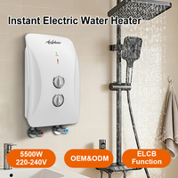 Chauffe-eau électrique instantané sans réservoir pour salle de bain et douche domestique