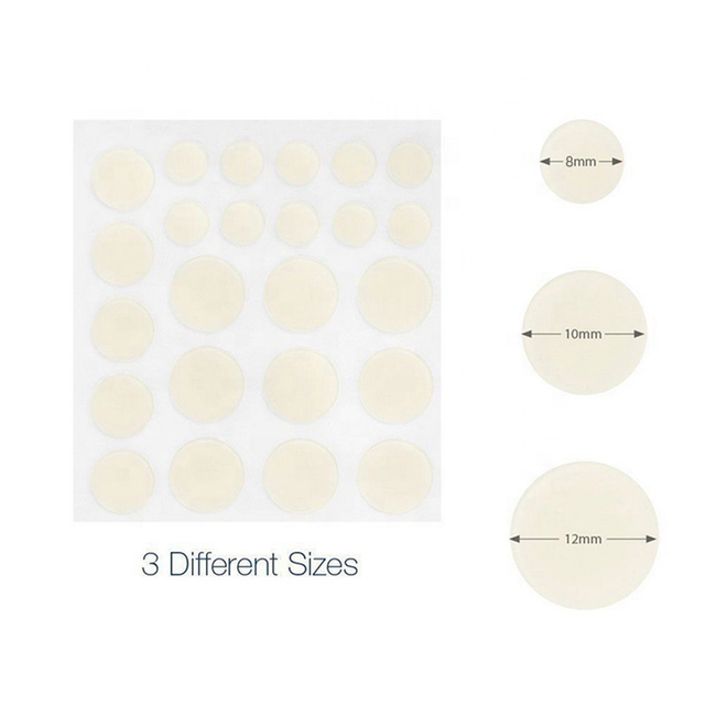 Acne Pimple Patches Absorbing Hydrocolloid Spot Treatment Fast Healing Blemish Cover Three Sizes
