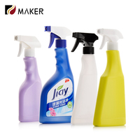350ml 600ml Logo personnalisé couleur HDPE PE bleu plastique Mini déclencheur vide alcool nettoyage détergent distributeur chimique vaporisateur