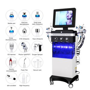 Appareil de beauté professionnel 14-en-1 pour usage domestique - Machine faciale à bulles d'oxygène motorisée avec technologie d'aspiration, en plastique, à prix abordable - Product Image 4