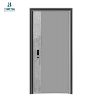 Porte d'entrée de sécurité personnalisée, étanche, pour la maison et l'hôtel, design moderne minimaliste, en aluminium moulé, porte de sécurité simple pour villas