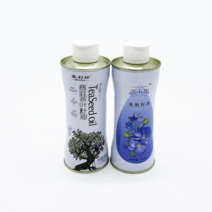 Lata de Metal Personalizada de 268 ml con Tapa, Pequeña Capacidad, Forma Rectangular, Superficie Lacada, Envase para Alimentos, para Aceite de Oliva y Galletas - Product Image 2