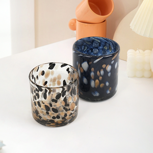 Handmade Luxury Empty 6oz 8oz 10oz Spots Glass <b>Candle</b> Jar <b>Large</b> Capacity Christmas <b>Candle</b> Holder for Home Deco - Product Image 6