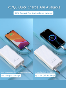 Konfulon Real Big Capacity 40000mAh QC3.0 Fast Power Bank, estación de cargador portátil de 4 puertos USB con soporte para teléf - Product Image 5