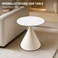 Table console minimaliste OEM/ODM directement de l'usine avec piétement sculptural en fer ivoire pour salon, salle à manger, hôtel et chambre à coucher