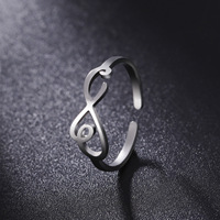 Minimalistischer Vergoldeter Edelstahl Unendlichkeitssymbol Offener Ring Verstellbarer Ewige-Liebe-Versprechen-Ring