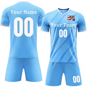 Ensemble de maillots de football personnalisables blancs à col en V, manches courtes, impression par sublimation, évacuation de l'humidité, unisexe, pour équipes adultes - Product Image 2