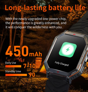 Montre connectée GPS KR92 pour sports <span class=keywords><strong>de</strong></span> plein air, écran HD <span class=keywords><strong>de</strong></span> 2,01 pouces, lampe <span class=keywords><strong>de</strong></span> poche, appels Bluetooth, montres <span class=keywords><strong>de</strong></span> sport - Product Image 6