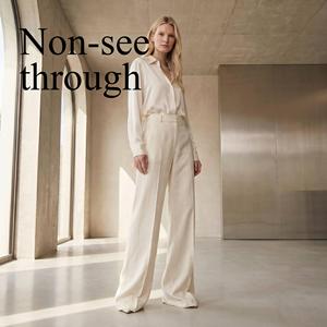 <span class=keywords><strong>Pantaloni</strong></span> in Lino Extra Lunghi da Donna, Gamba Larga, Autunno 2026, per Donne Alte, Lunghezza Interna 36 Pollici, Personalizzabili - Product Image 1