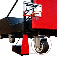 Support de panier de basket portable d'extérieur avec panneau en verre trempé pour écoles et communautés
