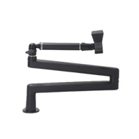 Support de microphone de bureau professionnel en alliage d'aluminium rotatif à 360 degrés réglable pour studio et diffusion