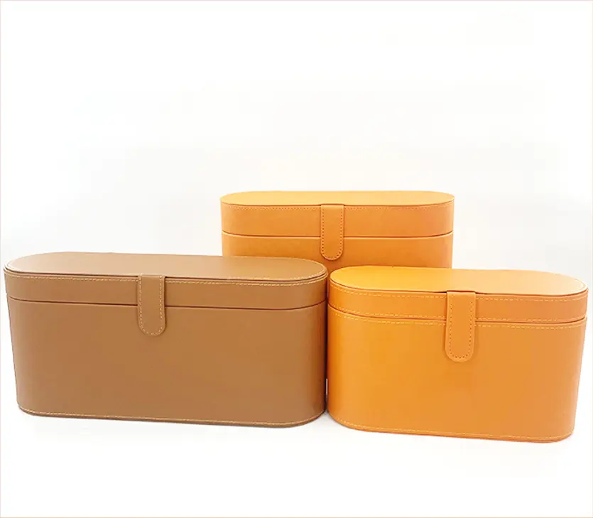 سرير عالي الجودة محمول للسفر من المصنع بشعار مخصص وصديقو للجلد الصناعي صندوق صندوق منظم للتخزين