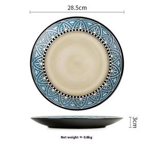 Nouveaux ensembles de vaisselle en céramique assiette de restaurant personnalisée pour la nourriture thaïlandaise et occidentale assiette à salade et à steak de Style de luxe léger - Product Image 6