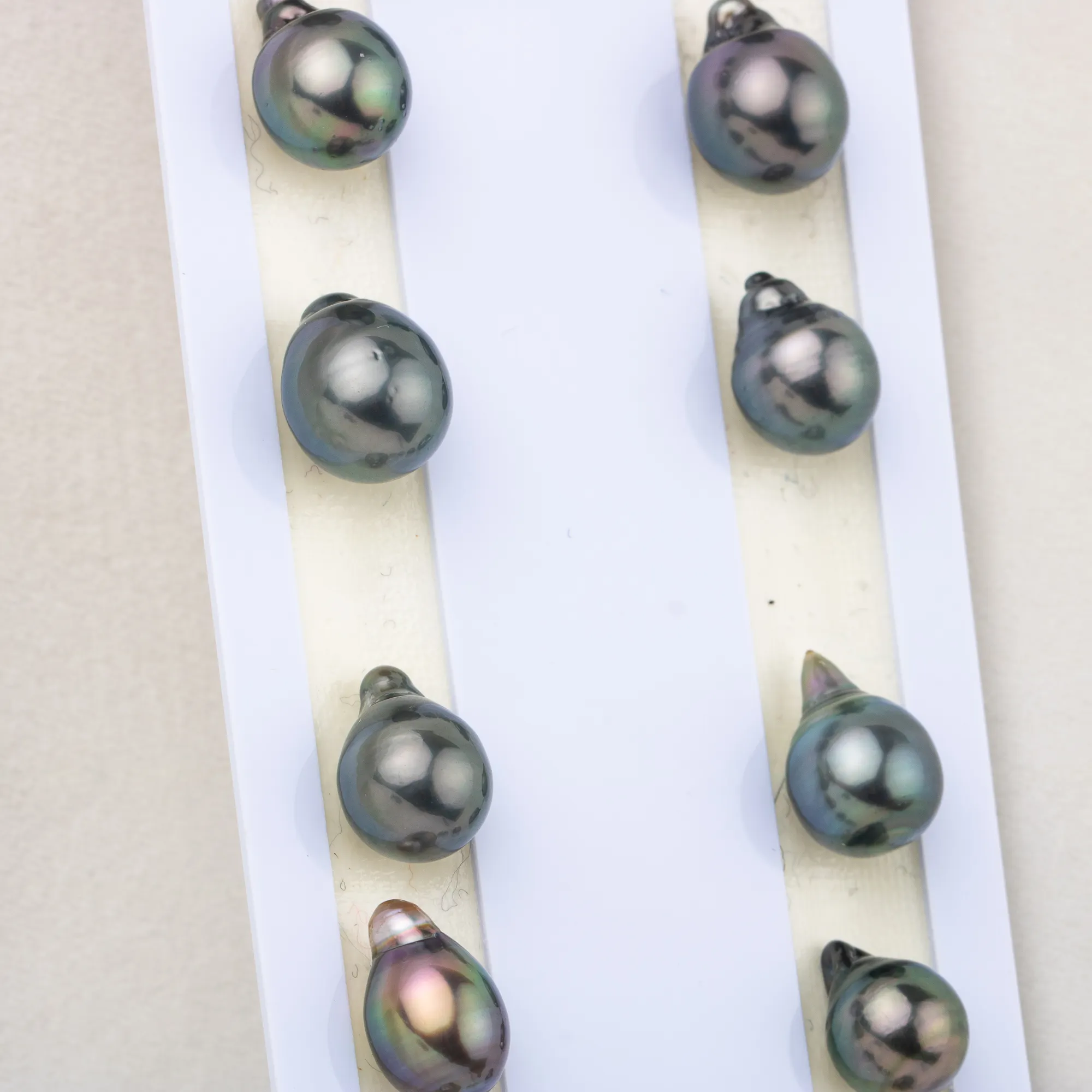 9-13mm barocke Tropfenform schwarz Tahitian Meerwasser Perle passend für Ohrring Hochwertige lose Meerwasser perle Tropfenform