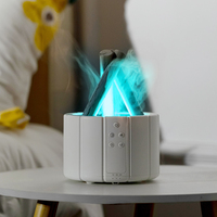 Usine 250ml Simulation 3D Flamme Lumière Humidificateur De Bureau À Ultrasons RGB Coloré Flamme Diffuseur D'arôme pour La Maison