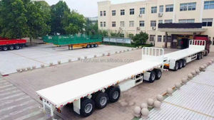 Semi-remorque à plateau latéral en acier à 3 essieux, <span class=keywords><strong>poids</strong></span> à vide de 5,5 tonnes, pour l'exportation d'usine, à vendre - Product Image 6