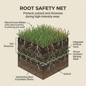 Gazon artificiel tissé à longue durée <span class=keywords><strong>de</strong></span> <span class=keywords><strong>vie</strong></span>, rouleau d'herbe synthétique imperméable, pelouse hybride pour terrain <span class=keywords><strong>de</strong></span> sport <span class=keywords><strong>de</strong></span> maternelle - Product Image 4