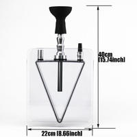 Chichas complètes en gros à bas prix, narguilé à fumer, chicha carrée, sheesha triangulaire, chicha arabe en acrylique, ensemble de chicha
