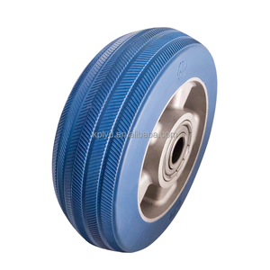 कारखाने प्रत्यक्ष बिक्री 6x2 भारी शुल्क एल्यूमीनियम कोर उच्च तापमान प्रतिरोधी नीले रबर पहियों ठोस ट्रॉली कैस्टर - Product Image 3