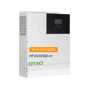 Us Eu Voorraad Off Grid Zonne-Energie Omvormer Wechselrichter Onduleur Hybride 24 V 3kw Sinus Invertor 24 V 3 Kw Hybride Pv Inversor