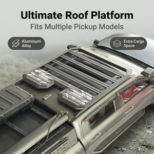 Barre de toit universelle en alliage d'aluminium pour voiture, capacité de charge lourde de 100 kg, plateforme de toit pour camionnette avec installation par boulons, 1,4 m x 1,25 m - Product Image 2
