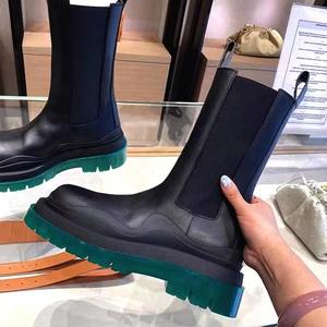2026 Women's Elegant Walking Ankle Boots High Quality PU Leather <b>Mid</b>-<b>Calf</b> for Autumn and Winter - Product Image 1