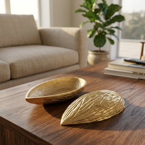 Bol ovale en aluminium fait main, prêt à offrir, design minimaliste sculpté, écologique, résistant à la chaleur, durable pour le service des aliments et les cadeaux - Product Image 2