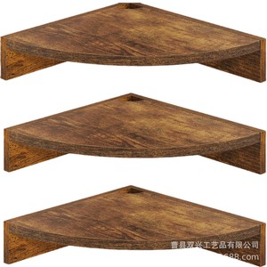 Wooden Wall Mounted Corner <b>Shelf</b> Floating Polygon Storage <b>Rack</b> For Living Room Bedroom Multipurpose Durable - Product Image 3