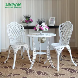 Set di mobili da giardino Elegance tavolo e sedie da esterno in alluminio per Patio Cafe