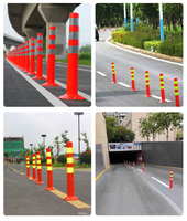 Poteau de signalisation routière flexible en PU pré-percé avec feuille réfléchissante prismatique haute intensité pour la sécurité routière (Patok Jalan)