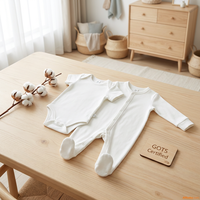 Ensemble de barboteuses pour bébé en coton biologique certifié GOTS, style personnalisé, vêtements pour nouveau-né sans couture pour la boutique Amaz Shopify