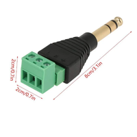 Prise Audio Jack 6.35mm 2PIN 3Pin 1/4 "6.3mm prise mâle Mono stéréo connecteur sans soudure tête Audio à prise terminale