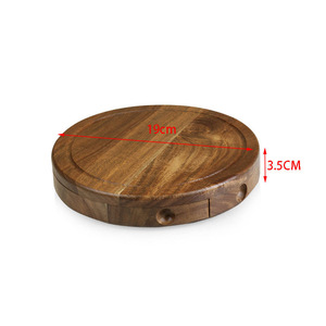 Acacia Wood <b>Cheese</b> Board <b>Set</b> With <b>Knife</b> Storage And Serving Tray For <b>Cheese</b> Platter - Product Image 4
